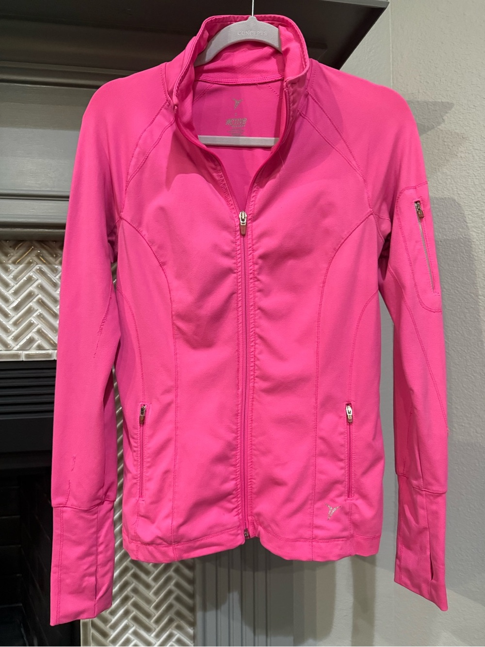 Old Navy Hot Pink Full-Zip Utility Jacket